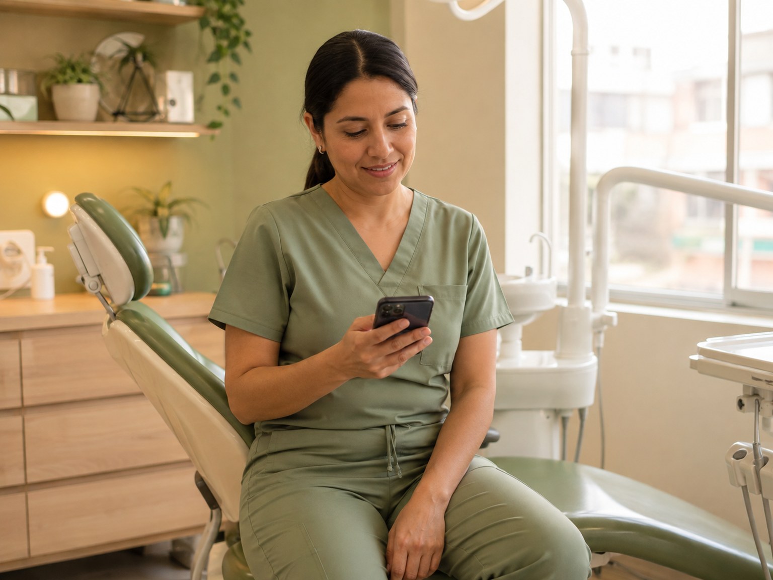Dentista usando el portal con facilidad: si usas WhatsApp, sabes usar esto